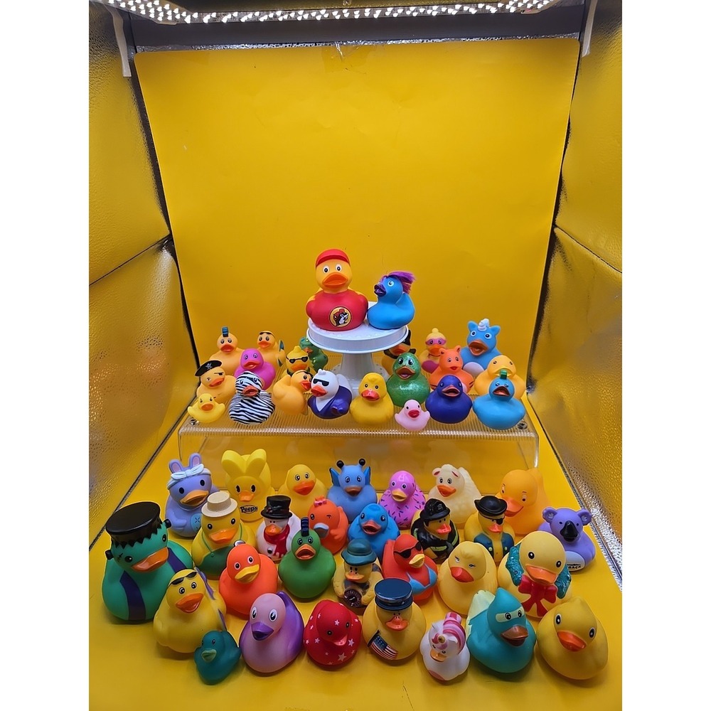 Rubber Ducks Lot Of 50 Different Sizes Preowned All Clean! Jeep Cruise